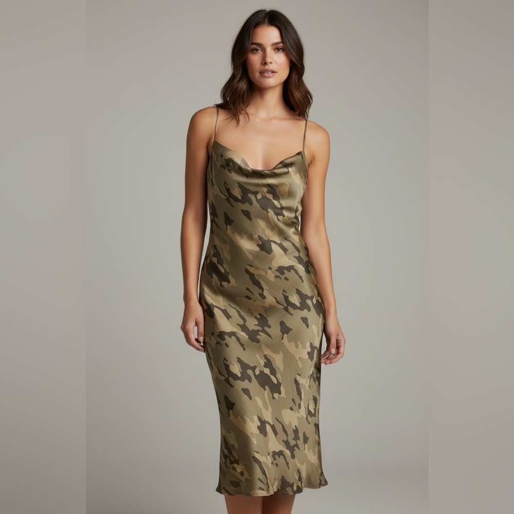 NWT Banana Republic Camouflage Slip Dress Medium